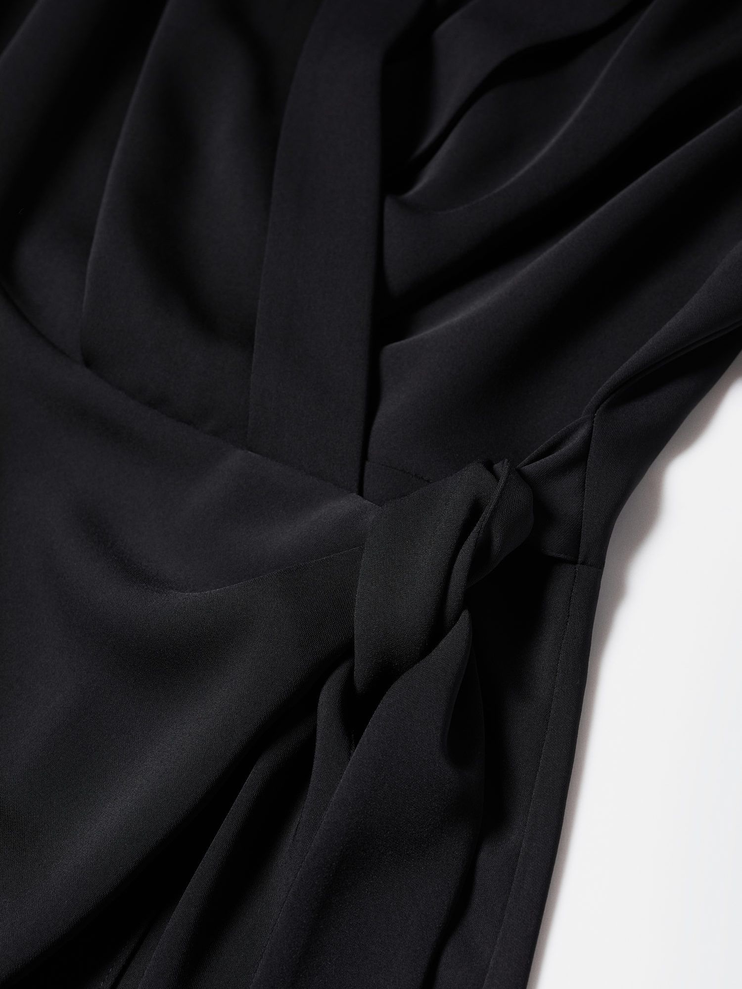Mango Vivian Knotted Wrap Dress, Black at John Lewis & Partners