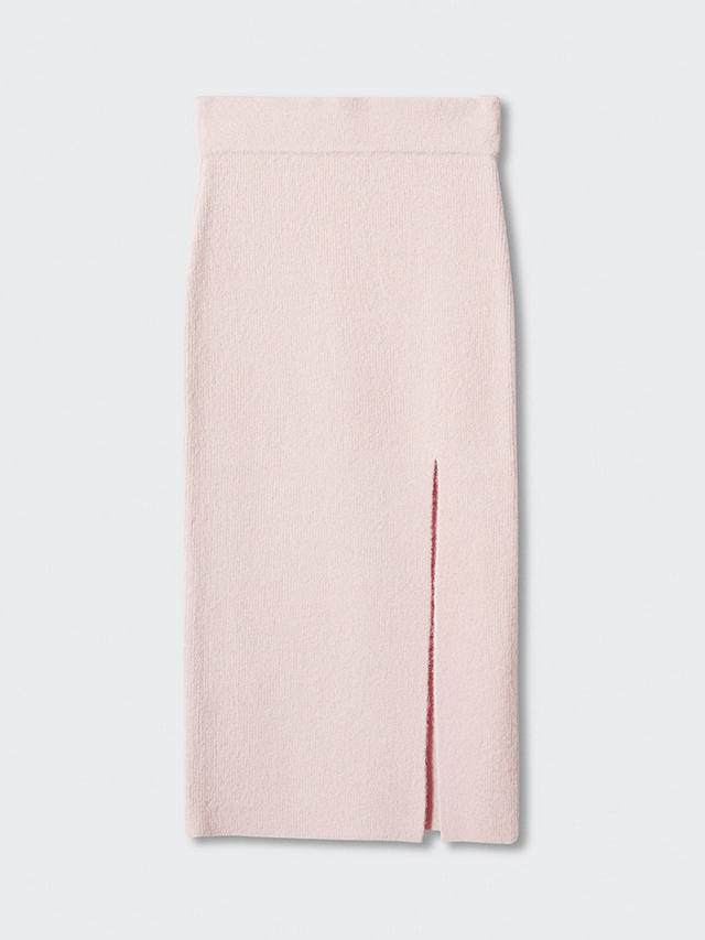 Mango Kylie Wool Blend Skirt, Pastel Pink