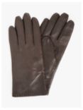 John Lewis Cashmere Lined Women's Leather Gloves, Chocolate