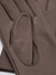 John Lewis Cashmere Lined Women's Leather Gloves, Chocolate