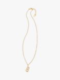 HUSH Gaia Initial Pendant Necklace, Gold, B