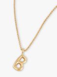 HUSH Gaia Initial Pendant Necklace, Gold, B