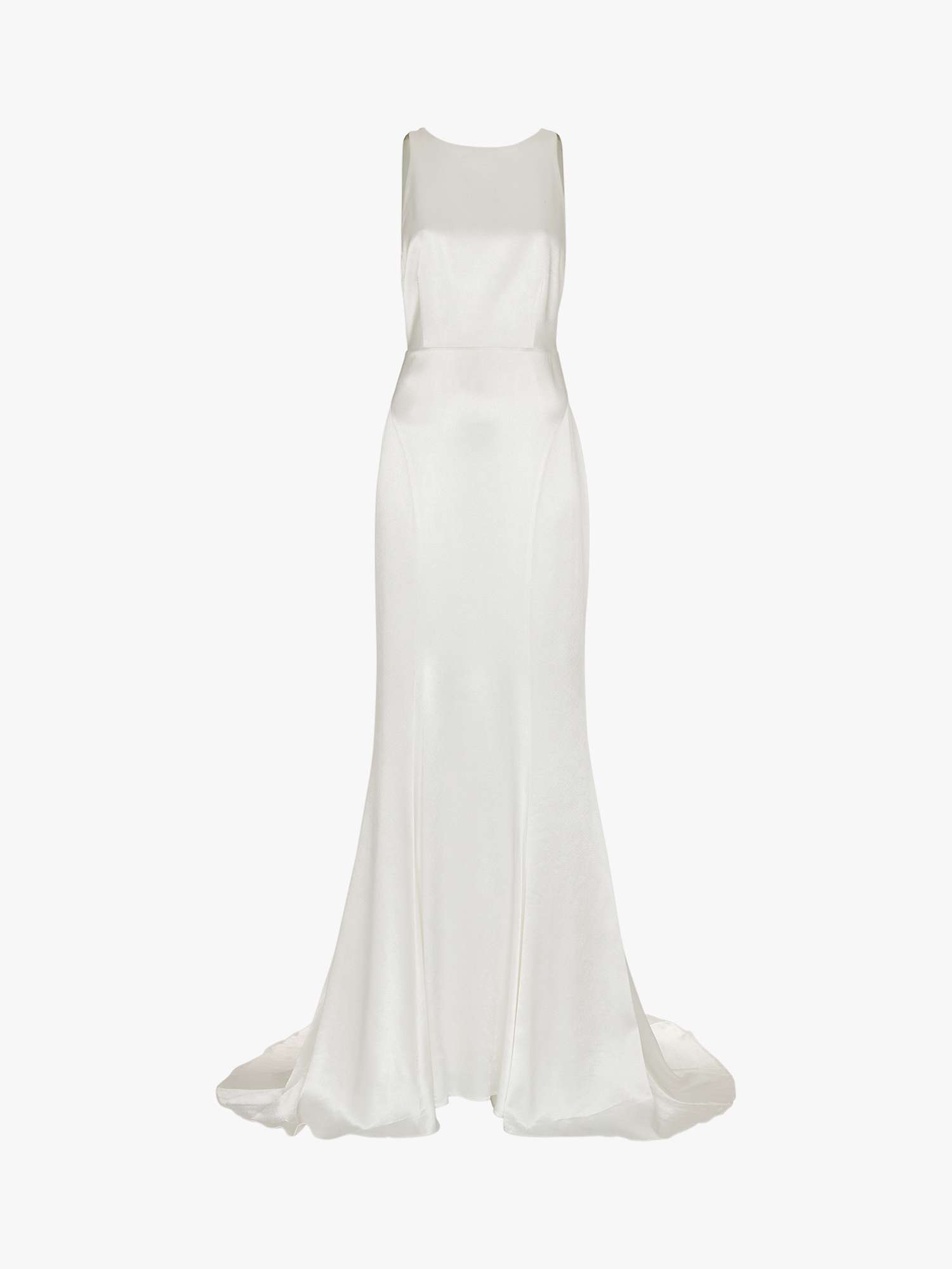 Buy Whistles Lina Satin Wedding Dress, Ivory/Multi Online at johnlewis.com
