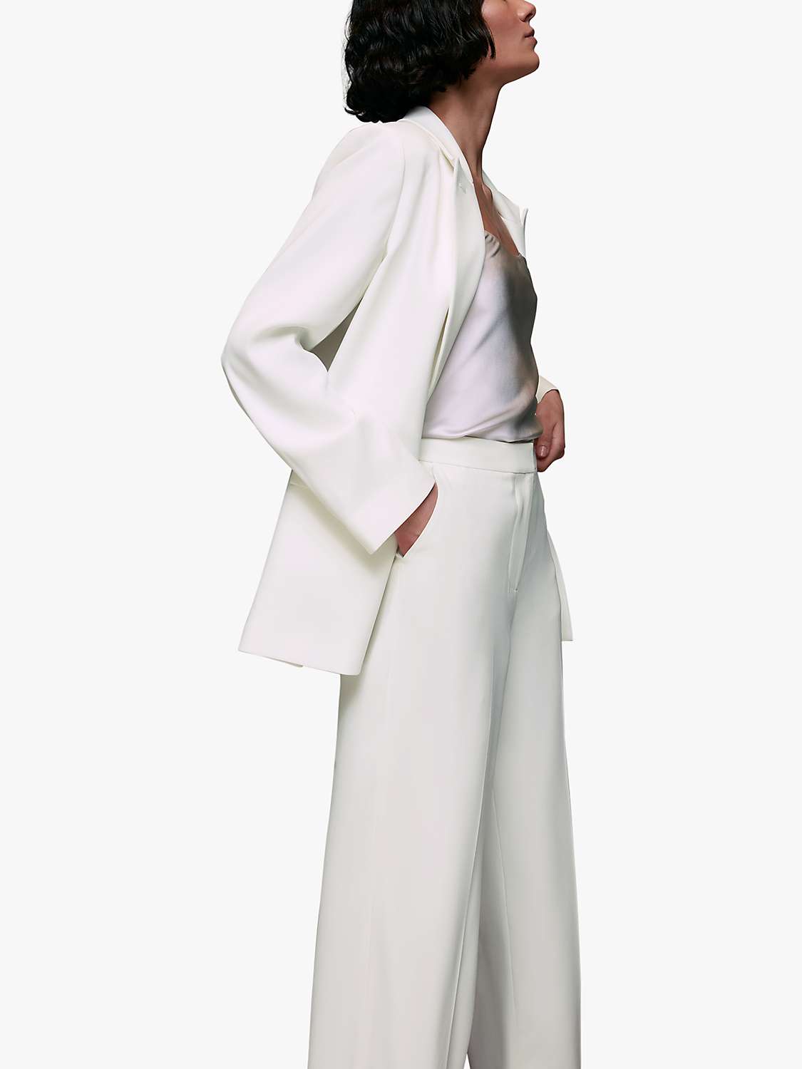 Buy Whistles Annie Wedding Trousers, Ivory Online at johnlewis.com