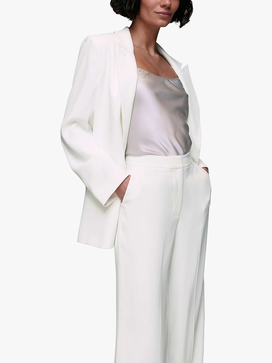 Buy Whistles Annie Wedding Trousers, Ivory Online at johnlewis.com