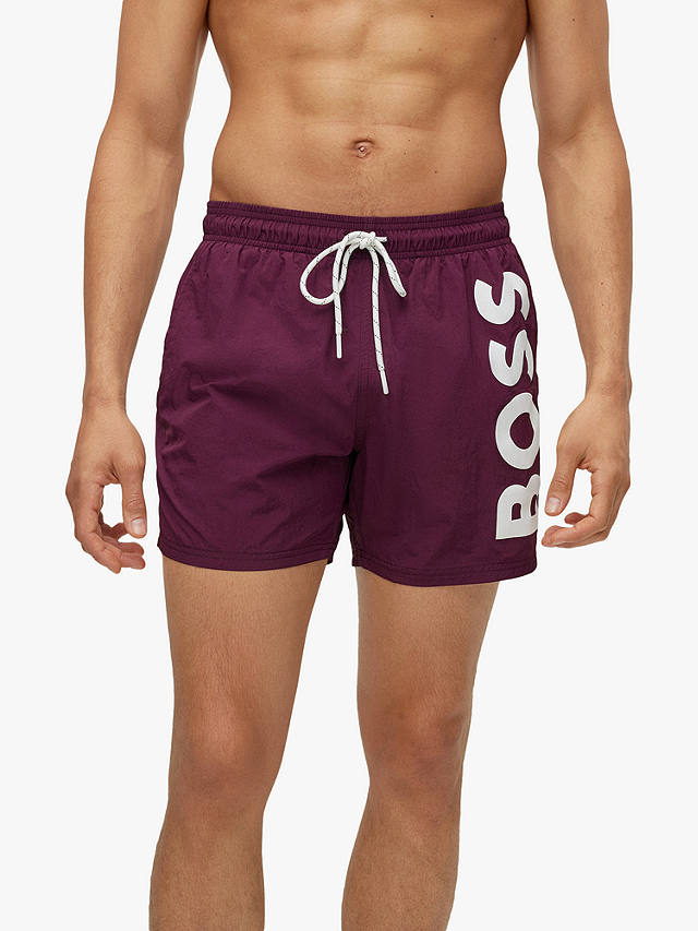 BOSS Octopus Swim Shorts, Dark Purple