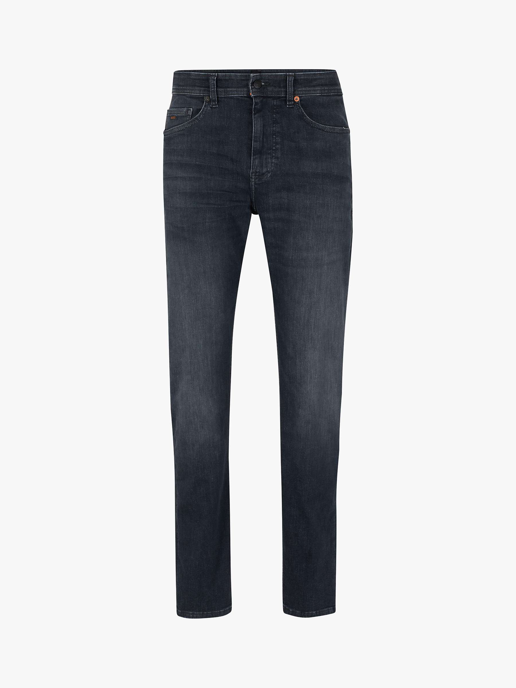 BOSS Tapered Fit Jeans, Medium Grey at John Lewis & Partners