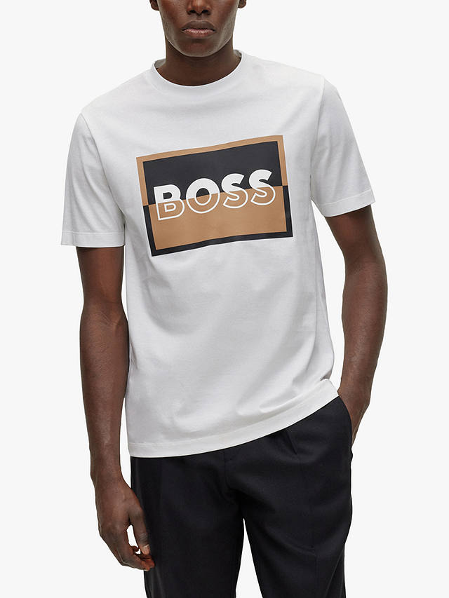 BOSS Tessler 185 Graphic Logo T-Shirt, White