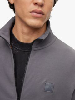 BOSS Zestart Zip Front Sweatshirt, Dark Grey, S