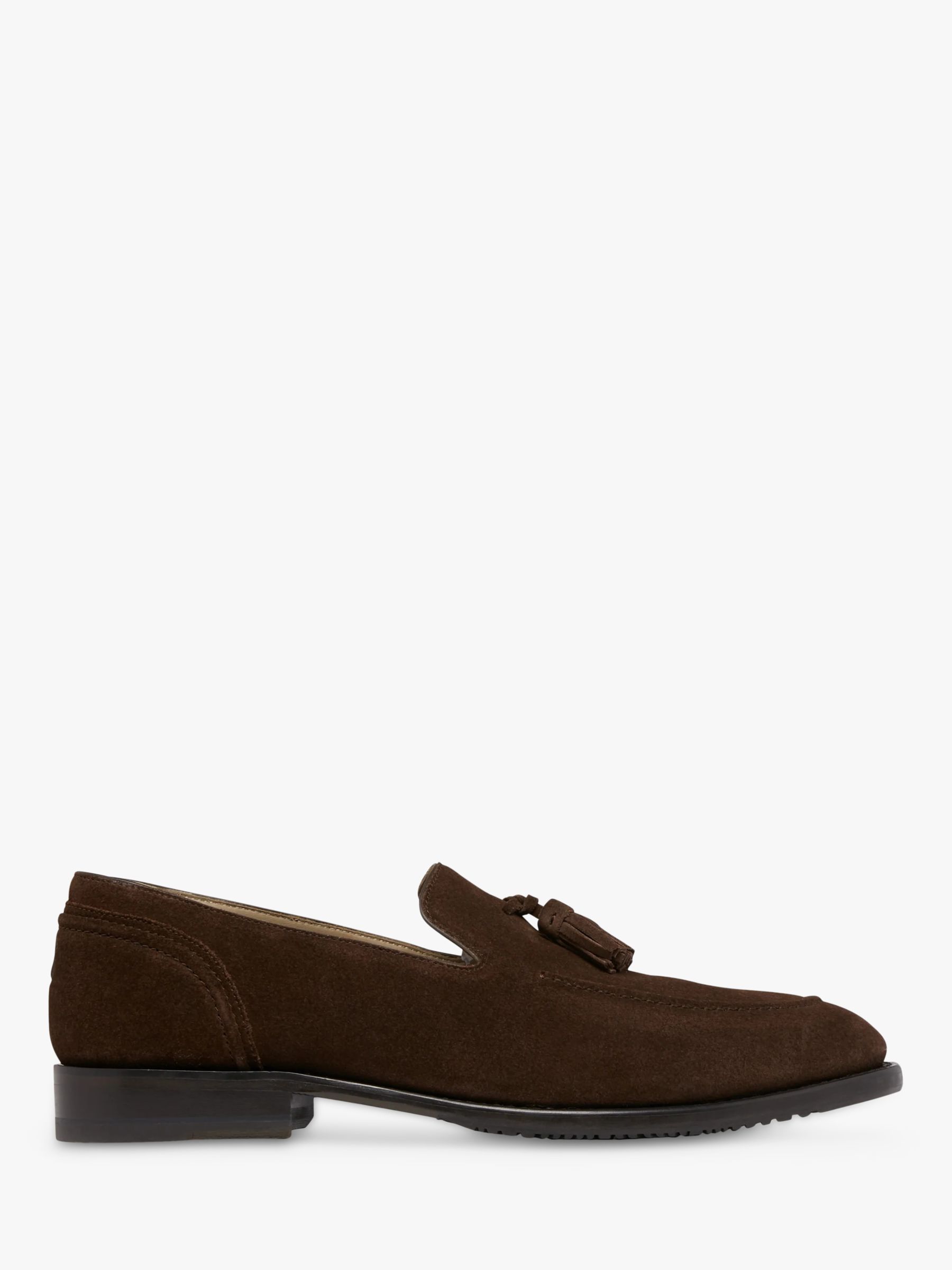 Oliver Sweeney Plumtree Suede Tassel Loafers, Chocolate at John Lewis ...