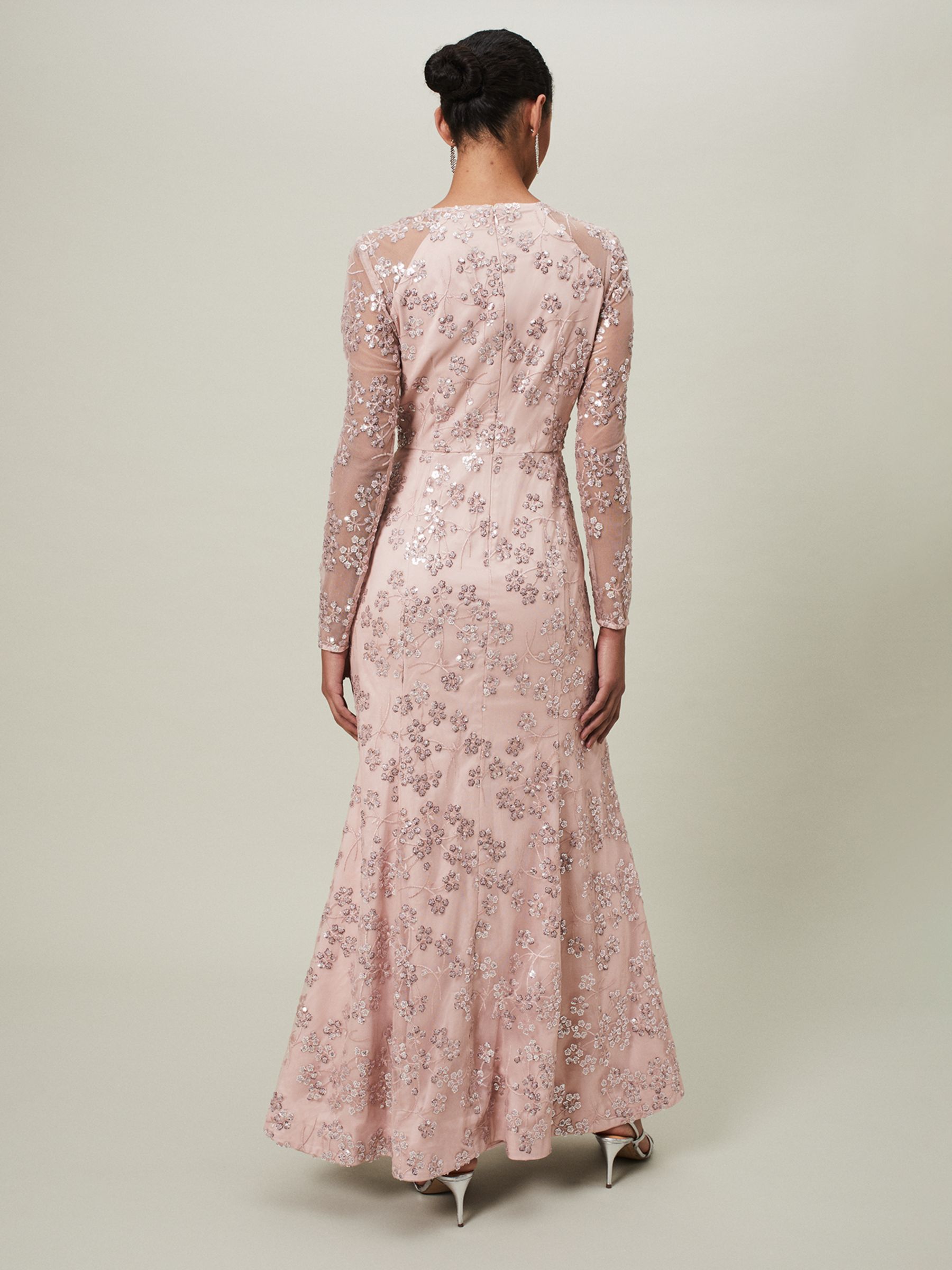 Buy Phase Eight Natalya Embellished Maxi Dress, Pink Online at johnlewis.com