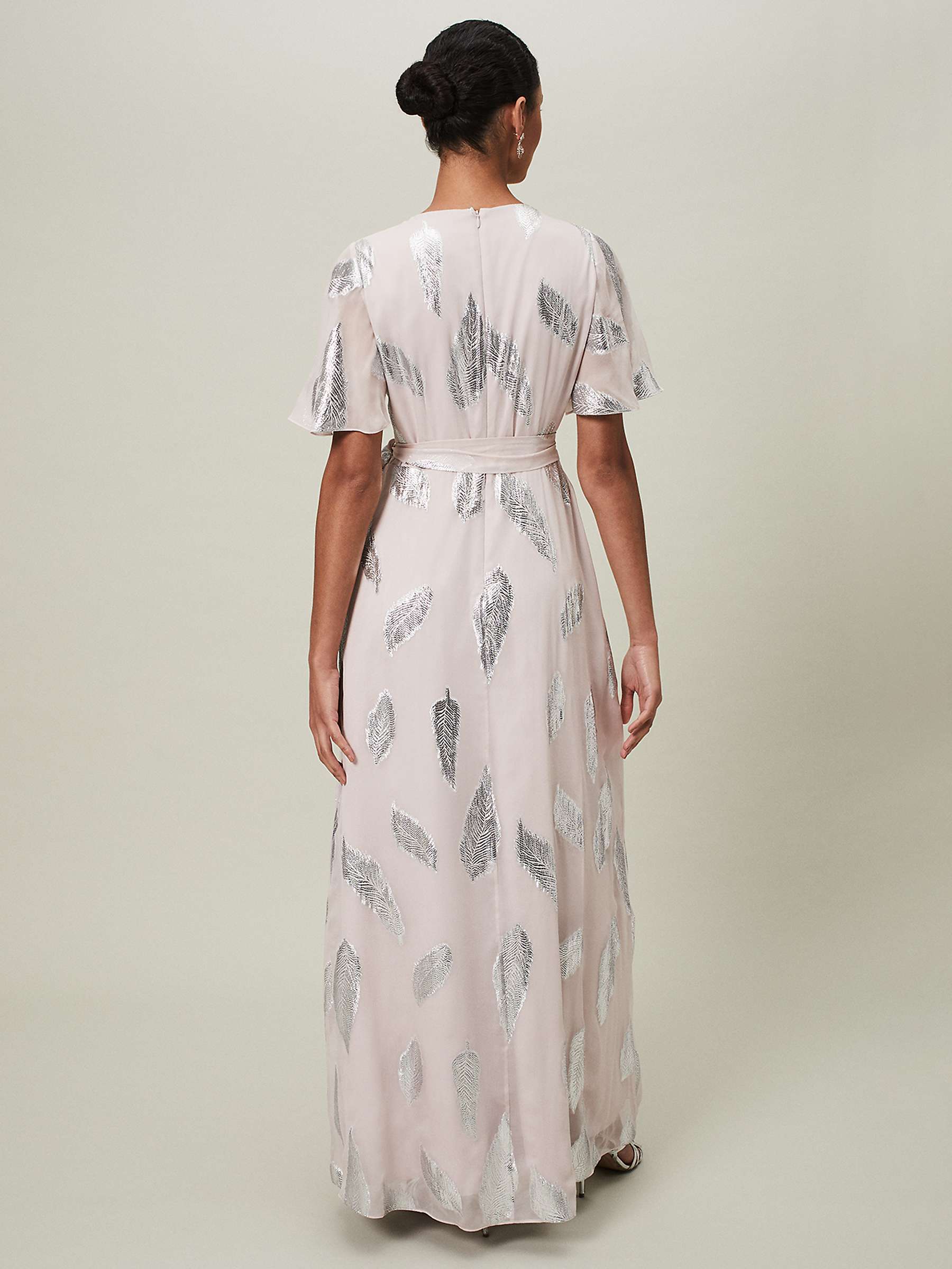 Buy Phase Eight Larah Silk Blend Feather Print Maxi Dress Online at johnlewis.com