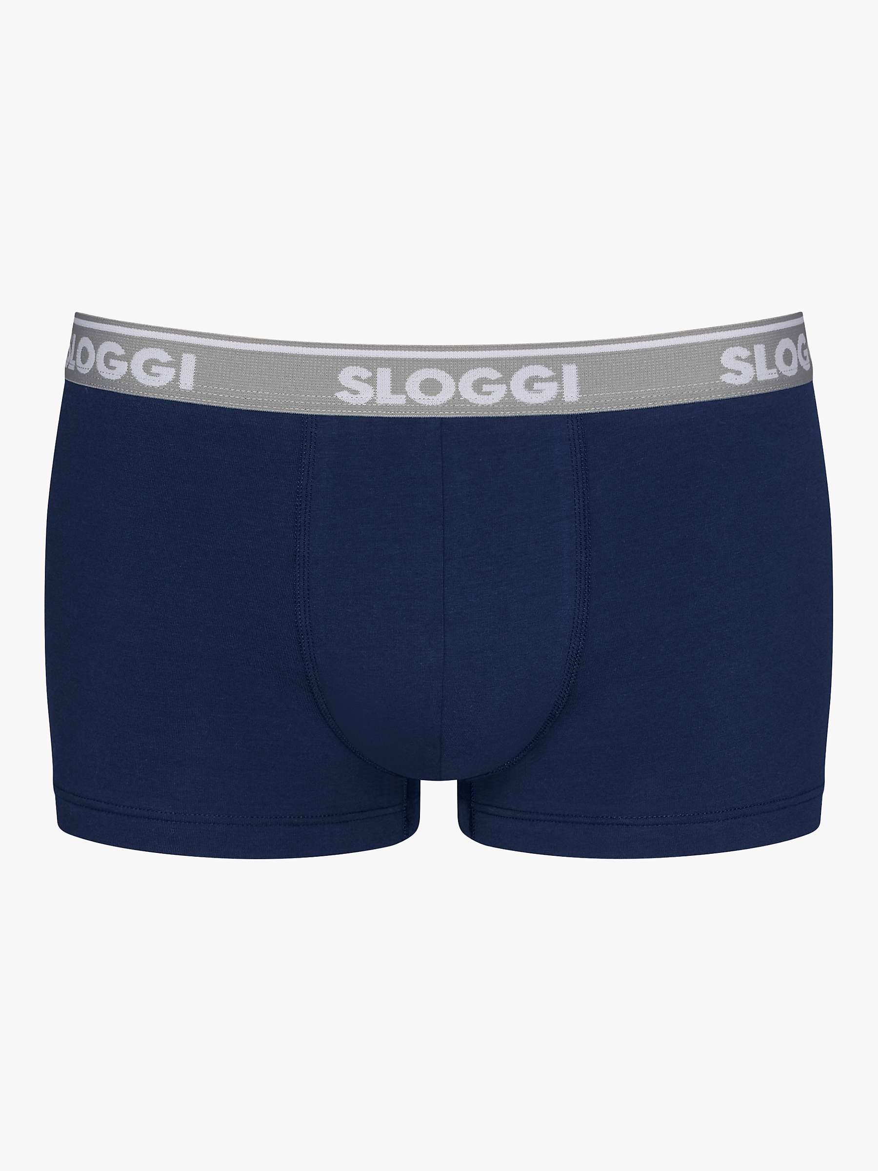 Buy sloggi GO ABC Cotton Stretch Hipster Trunks, Pack of 2, Grey Online at johnlewis.com