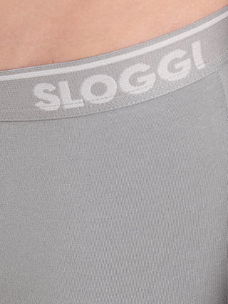 sloggi GO ABC Cotton Stretch Hipster Trunks, Pack of 6, Stone Grey 