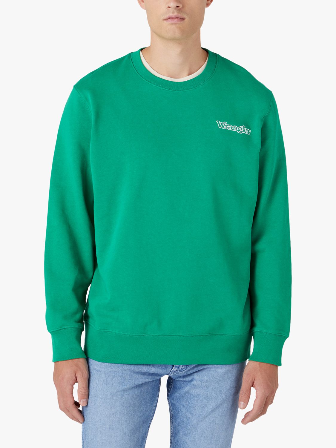 Wrangler Graphic Logo Crew Sweatshirt, Leprechaun Green
