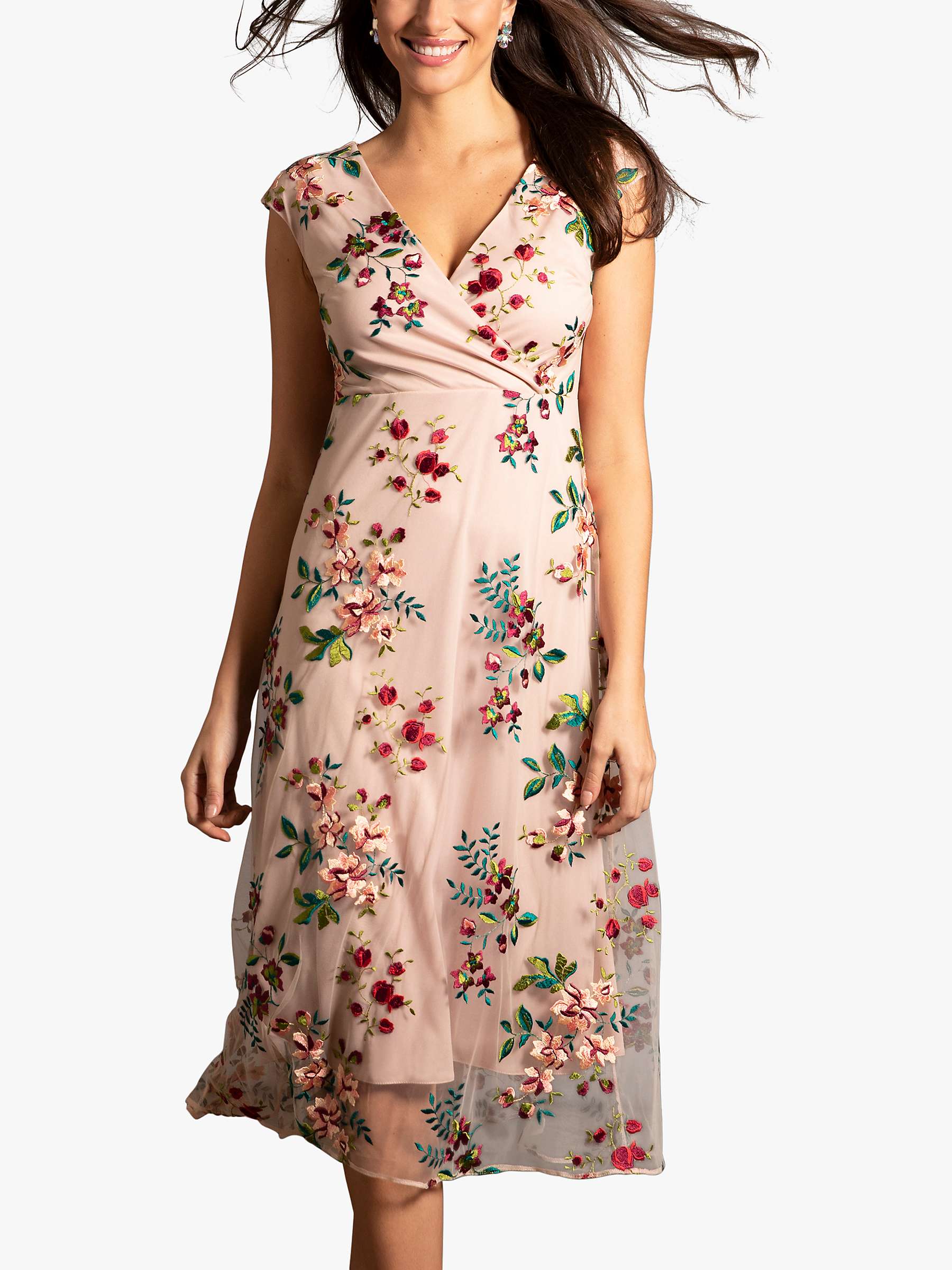 Buy Alie Street Grace Midi Dress, Blushing Blooms Online at johnlewis.com