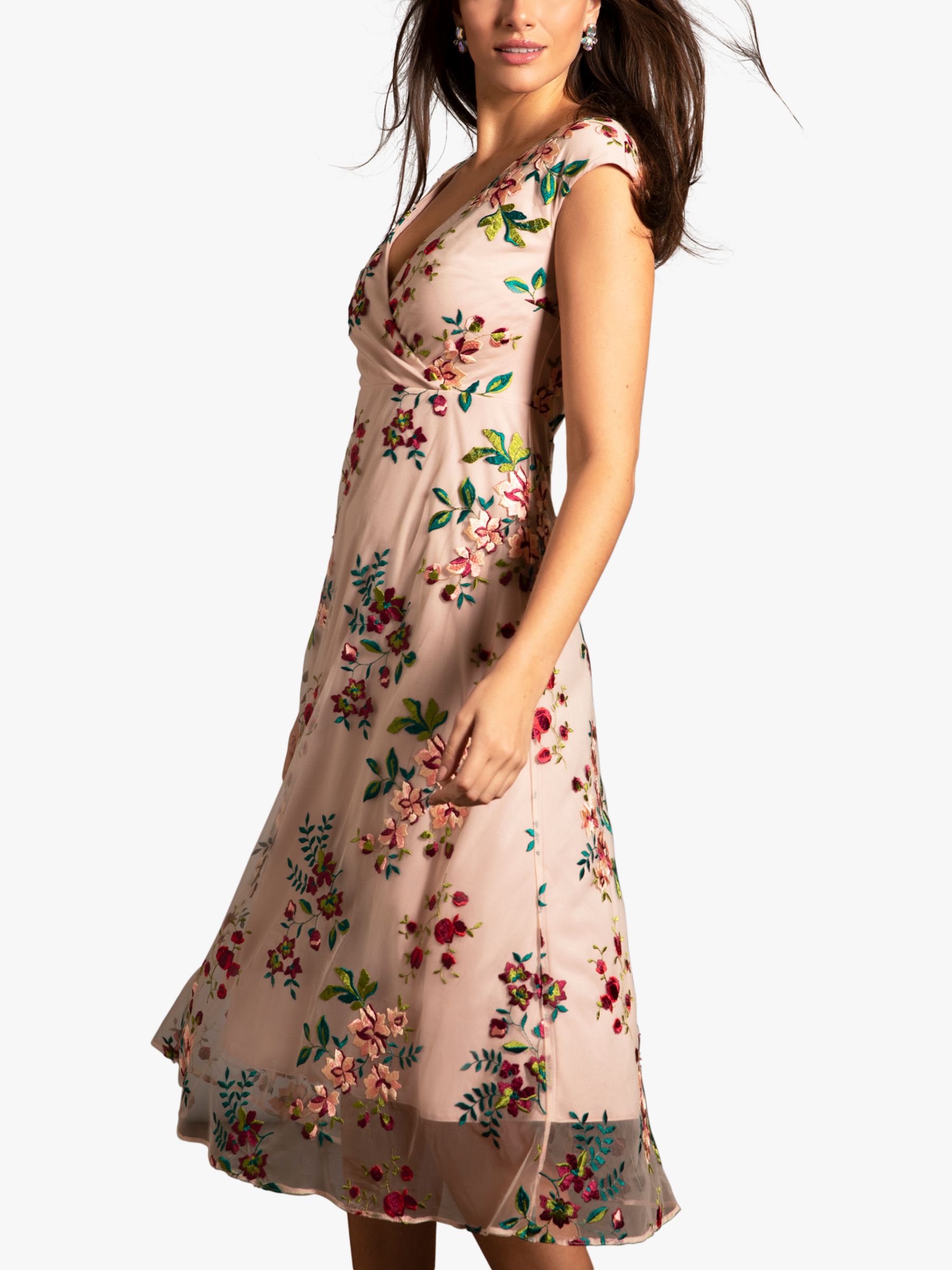 Alie Street Grace Midi Dress, Blushing Blooms, 6-8