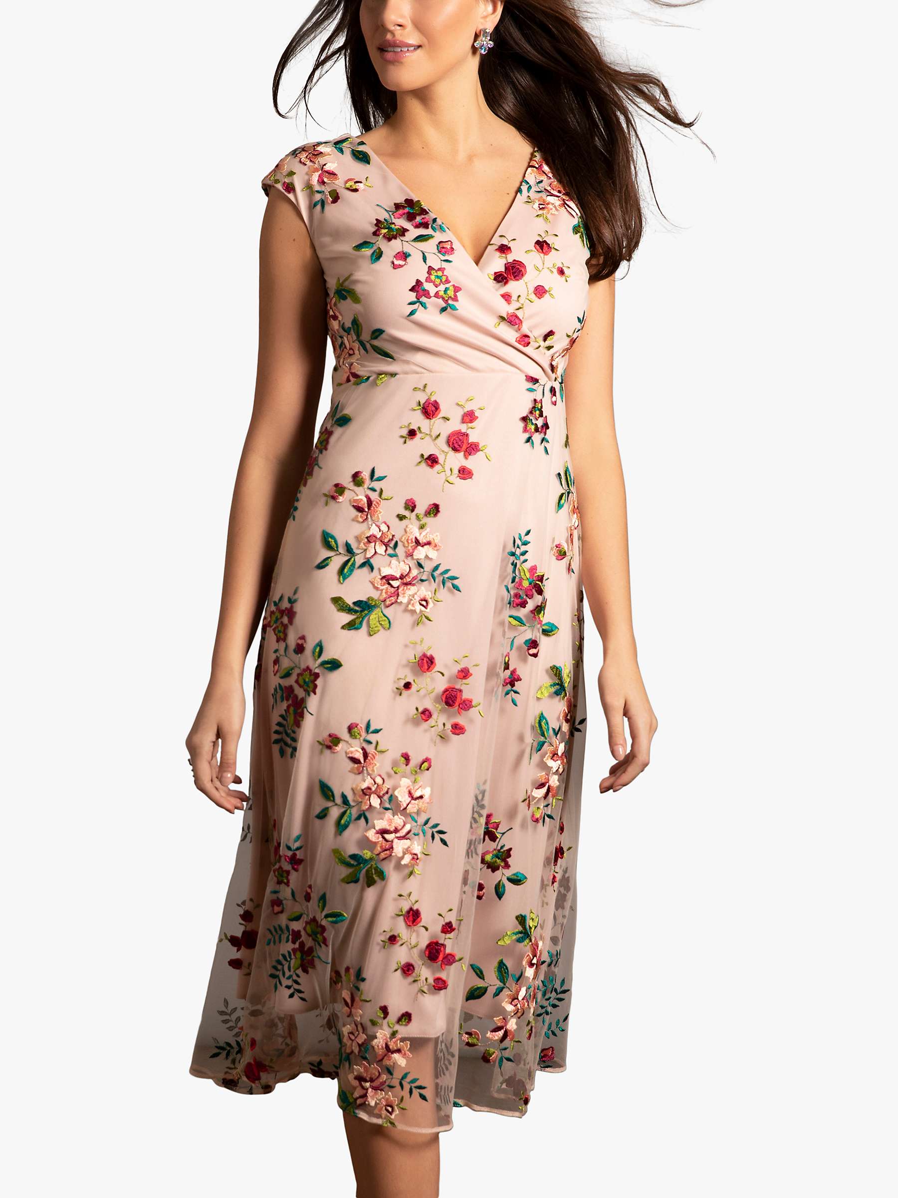 Buy Alie Street Grace Midi Dress, Blushing Blooms Online at johnlewis.com