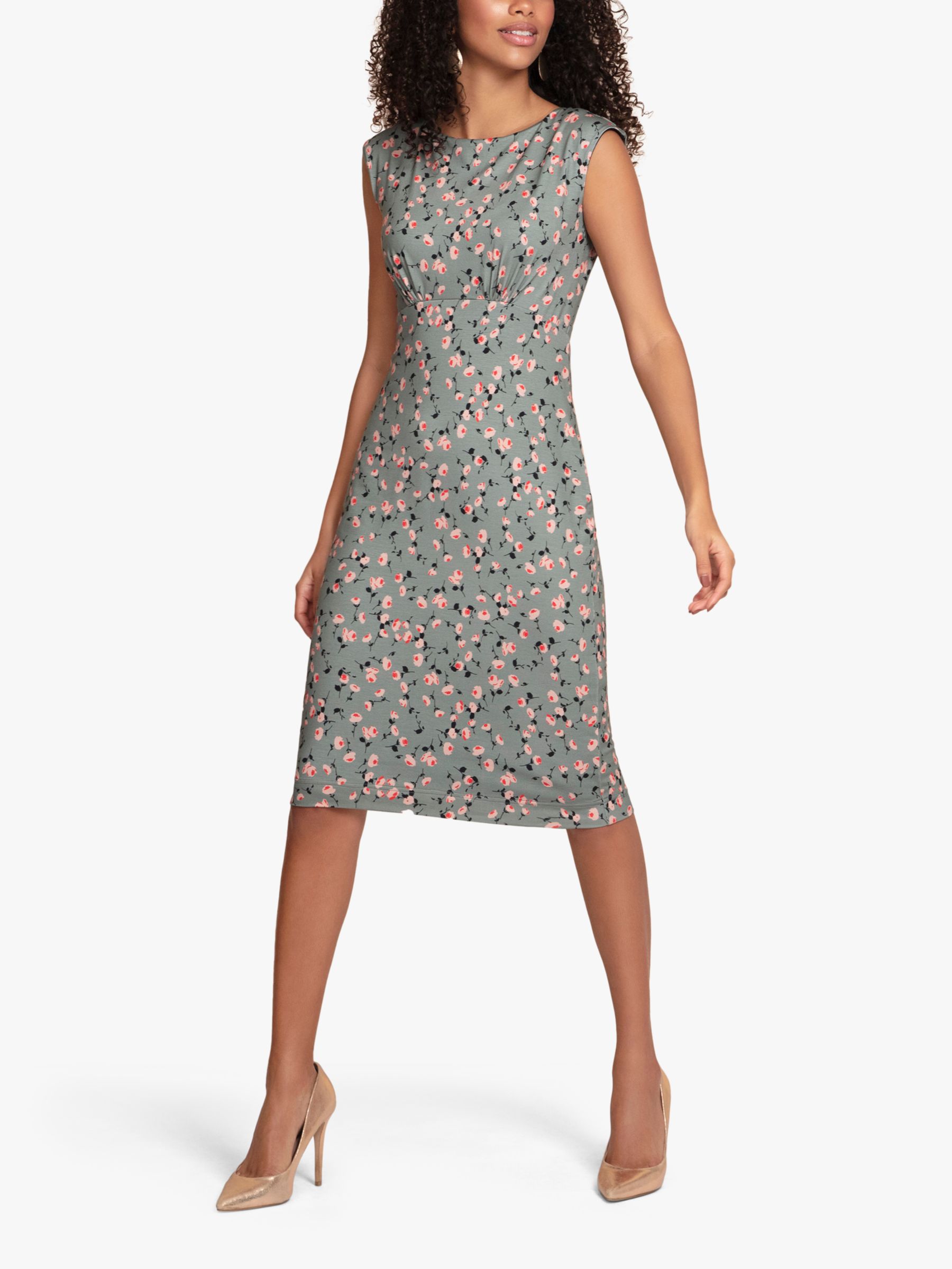 Alie Street Pippa Shift Dress, Ditsy Floral Olive, 6-8