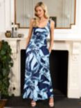 HotSquash Empire Line Maxi Dress, Feather Navy