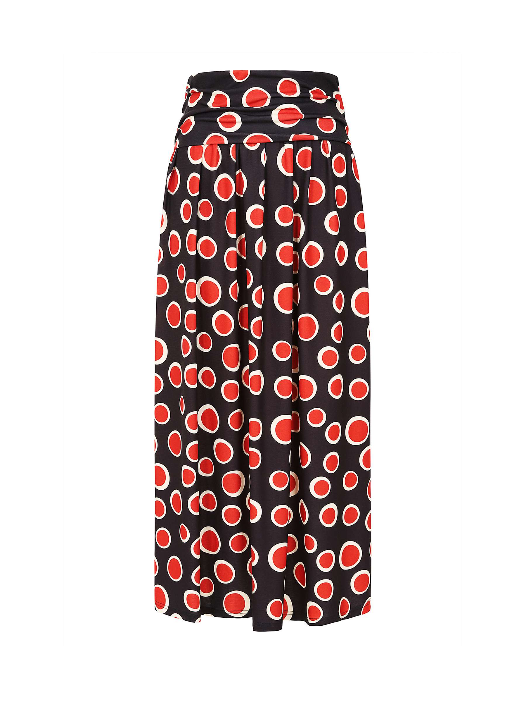 Buy HotSquash Roll Top Maxi Skirt, Polka Dots Black/Red Online at johnlewis.com