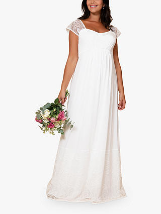 Tiffany Rose Erin Maternity Leaf Lace Wedding Dress, Ivory