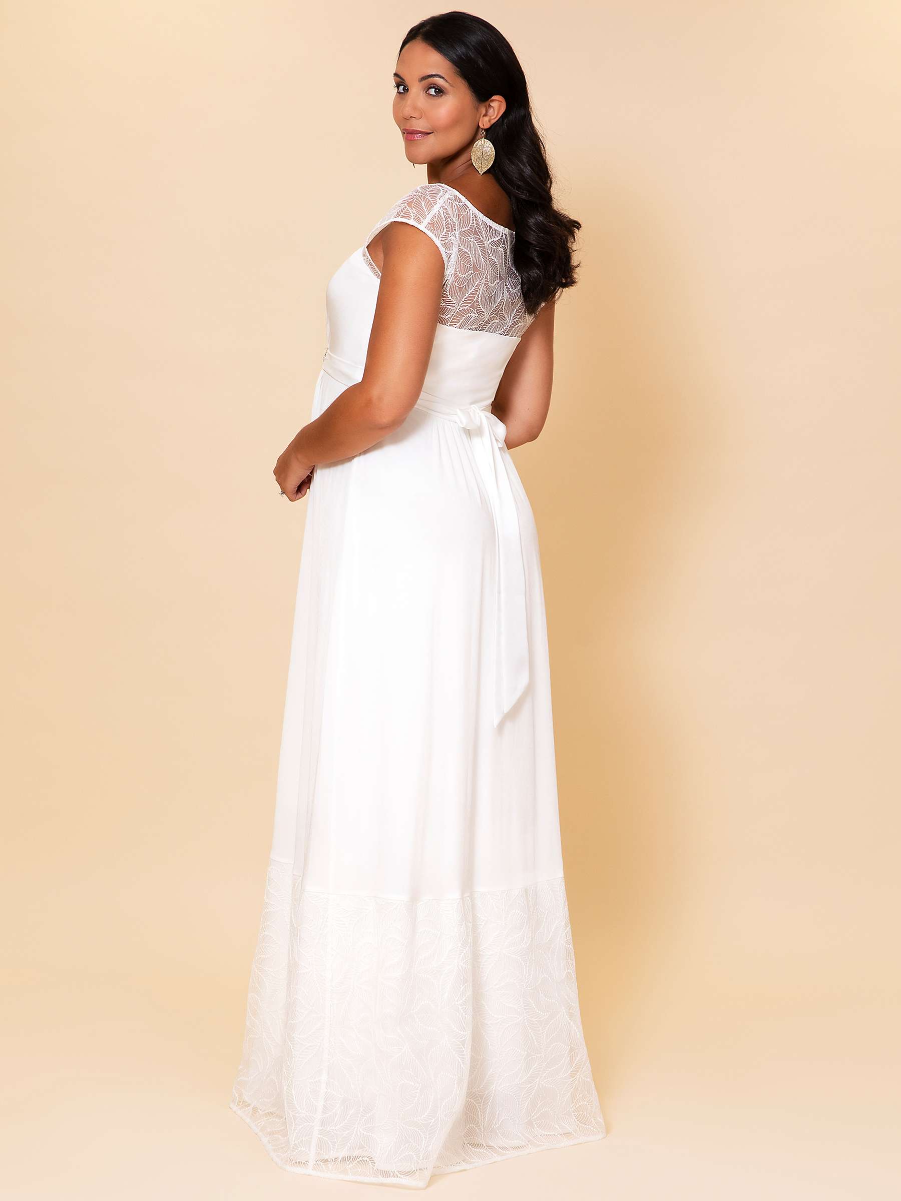 Buy Tiffany Rose Erin Maternity Leaf Lace Wedding Dress, Ivory Online at johnlewis.com