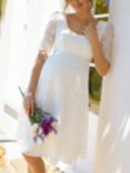 Tiffany Rose Verona Maternity Lace Short Wedding Dress, Ivory