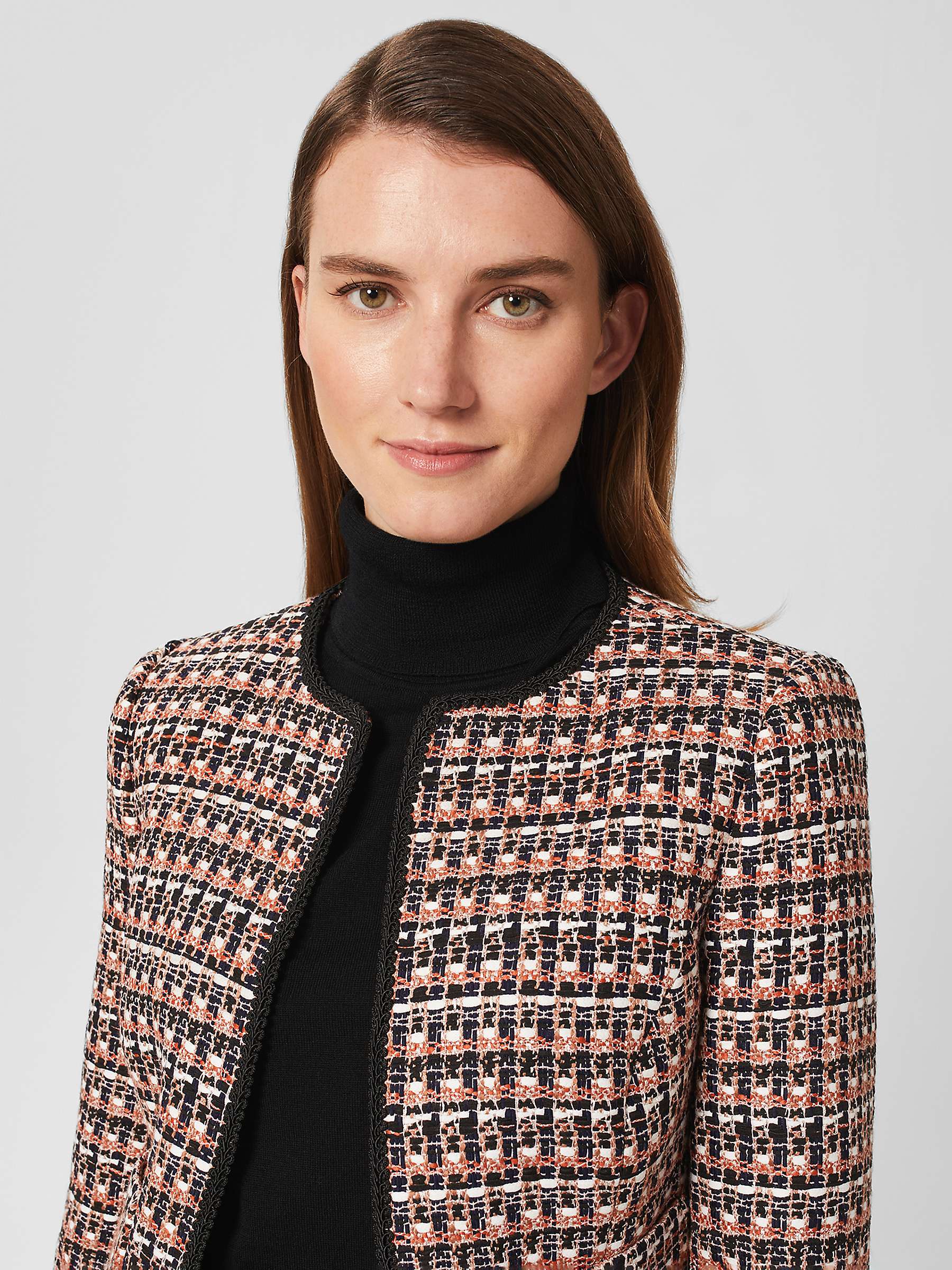 Hobbs Allie Tweed Jacket, Multi at John Lewis & Partners