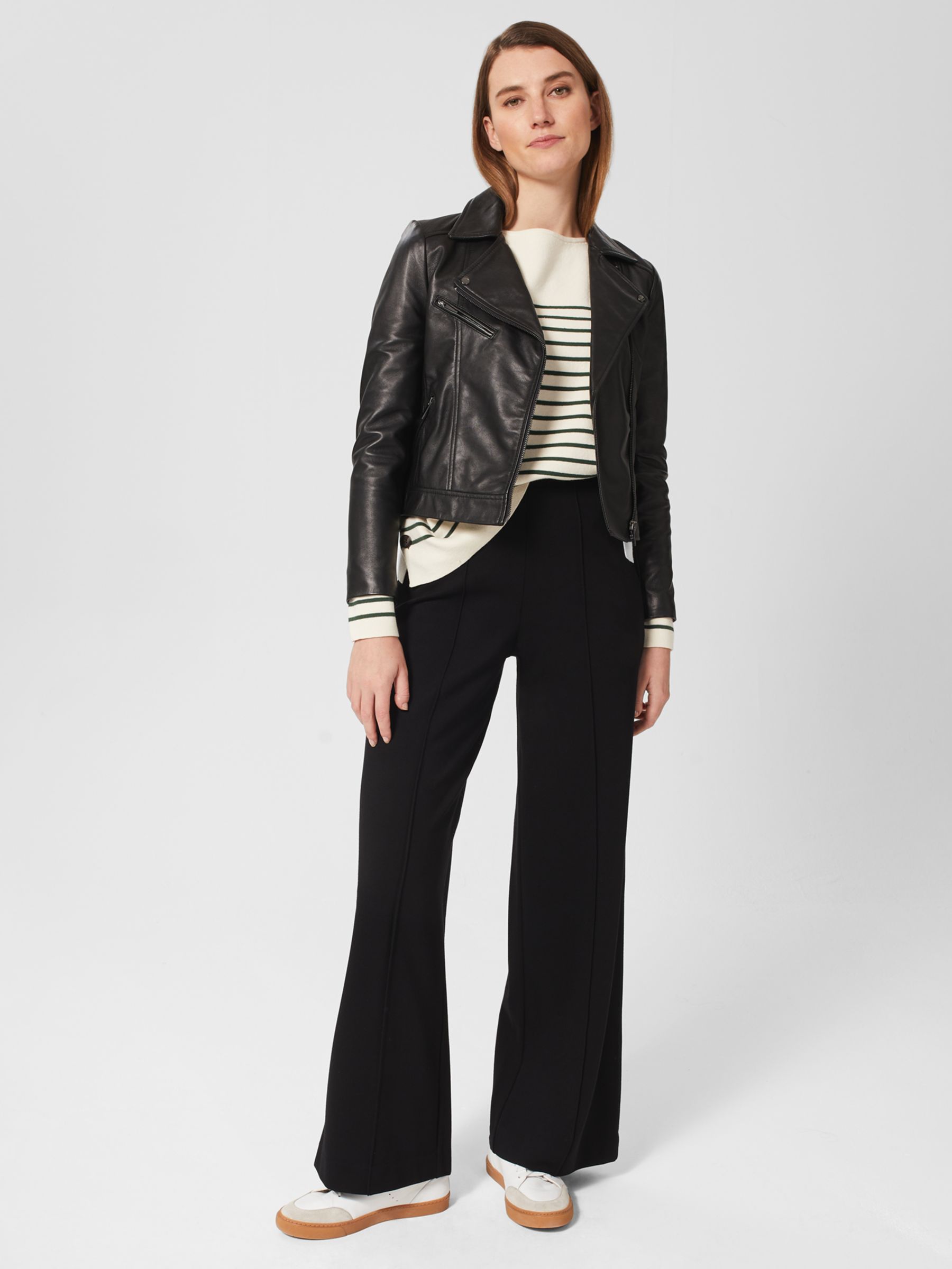 Hobbs Petite Prim Trousers, Black at John Lewis & Partners