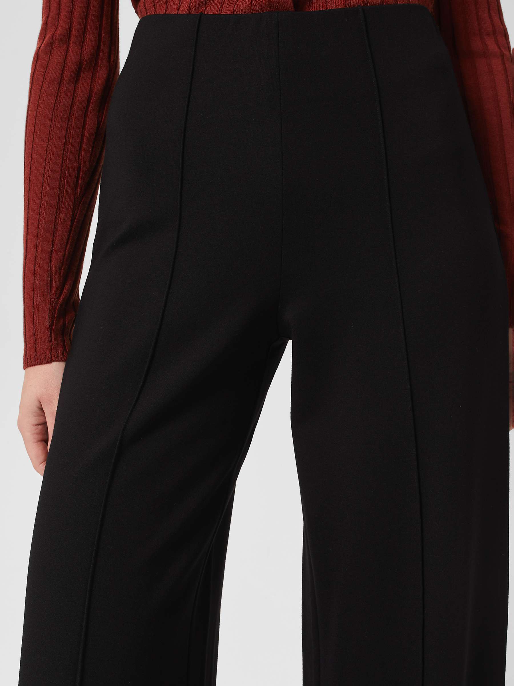 Buy Hobbs Petite Prim Trousers, Black Online at johnlewis.com