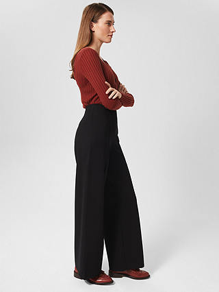 Hobbs Petite Prim Trousers, Black