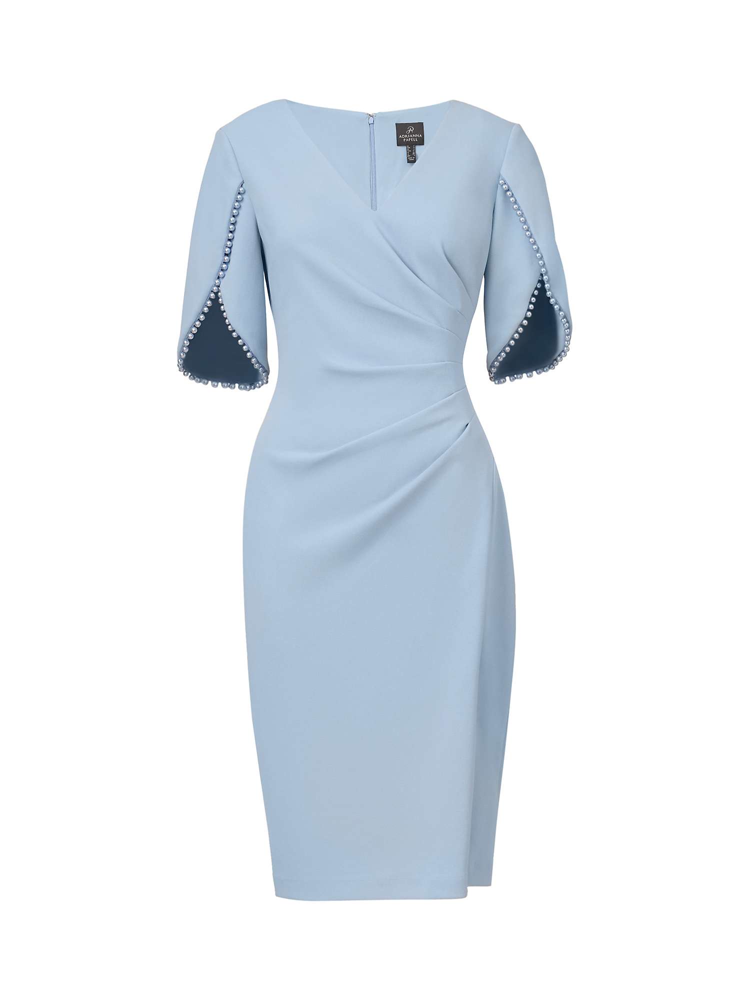 Buy Adrianna Papell Crepe Pearl Trim Dress Online at johnlewis.com