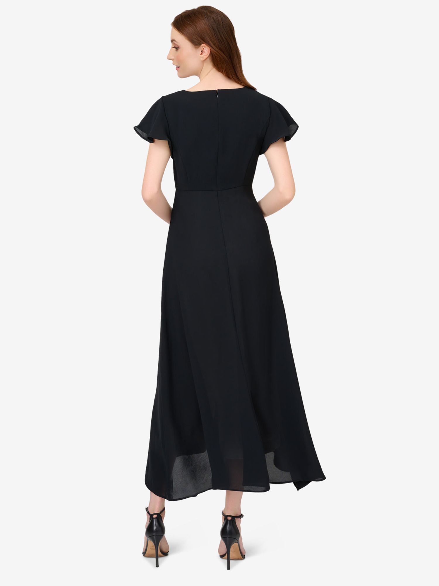 Adrianna Papell Gauzy Crepe Colour Block Cropped Jumpsuit, Black/Ivory at  John Lewis & Partners