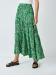 AND/OR Francesca Paisley Tiered Skirt, Green