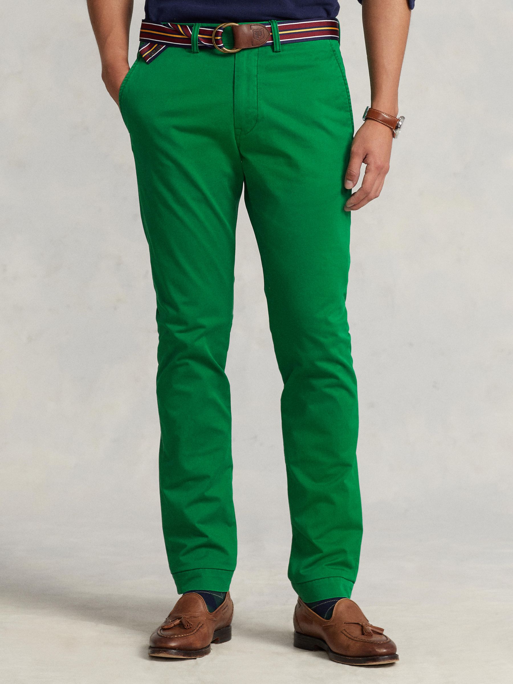 Polo Ralph Lauren Bedford Straight Fit Chinos, Athletic Green at John Lewis  & Partners