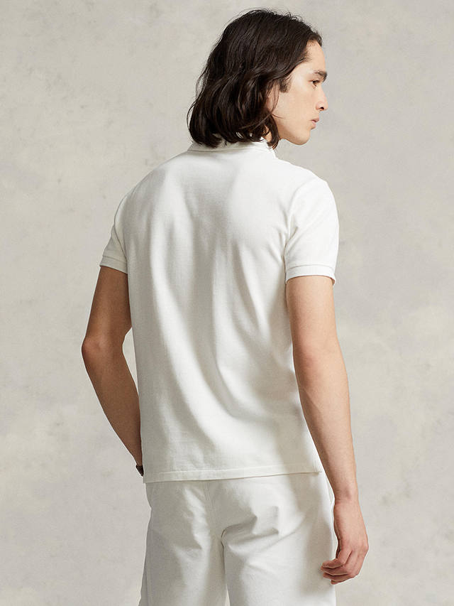Polo Ralph Lauren Short Sleeve Custom Slim Polo Shirt, Deckwash White/C8645