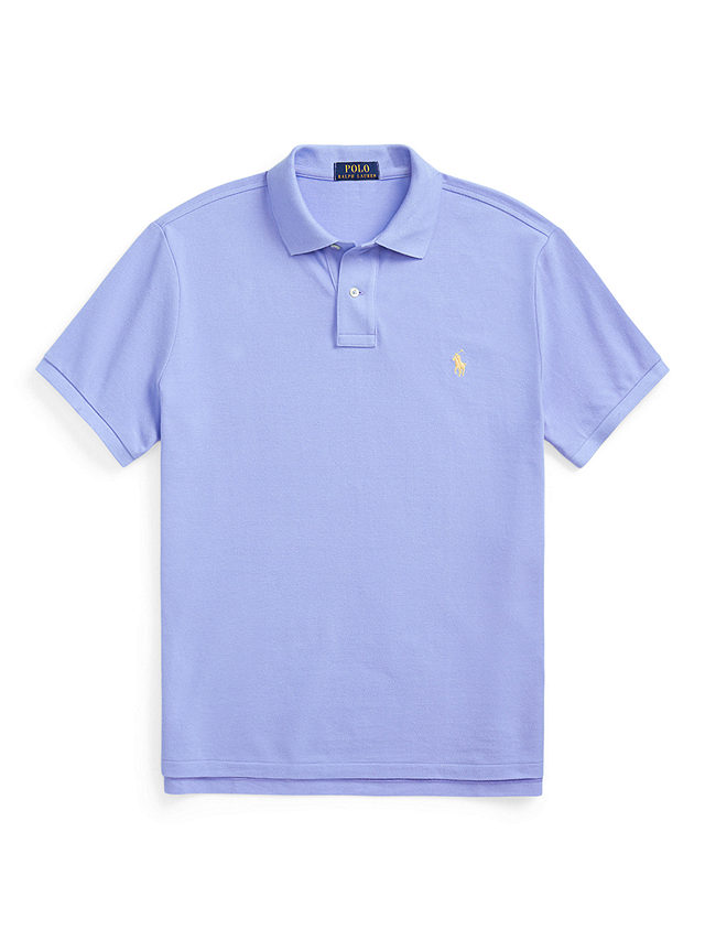 Polo Ralph Lauren Short Sleeve Custom Slim Polo Shirt, Lafayette Blue ...