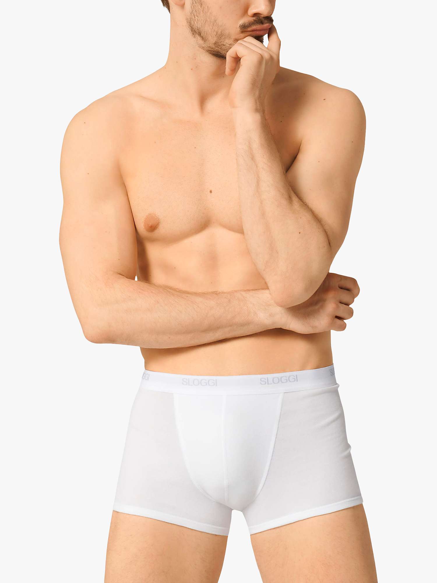 Buy sloggi Basic Shorts, Pack of 2, White Online at johnlewis.com