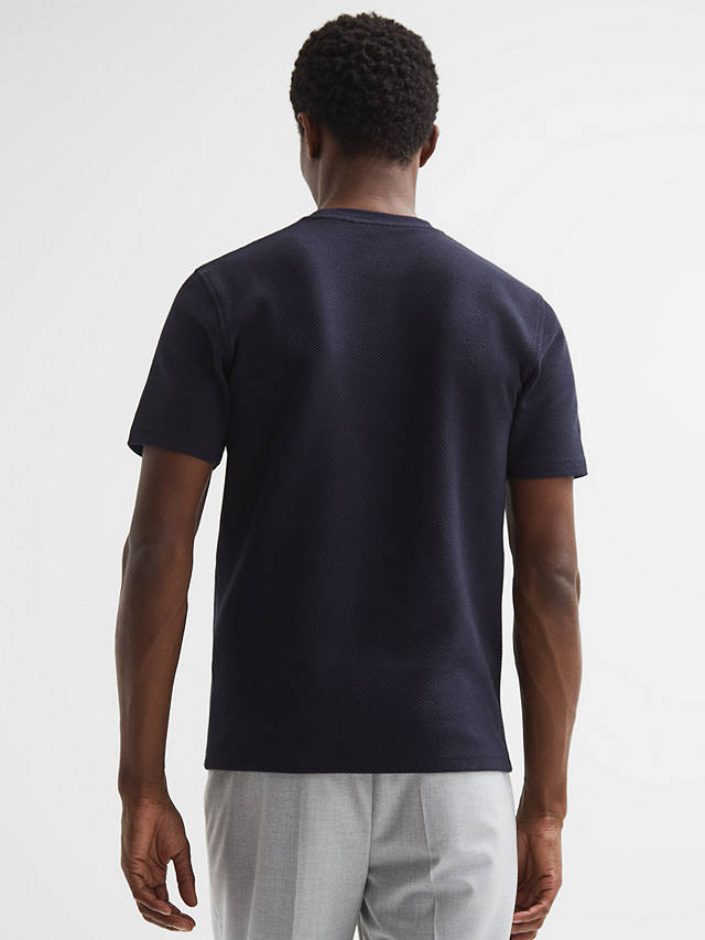 Reiss Cooper Cotton Blend T-Shirt, Navy Blue