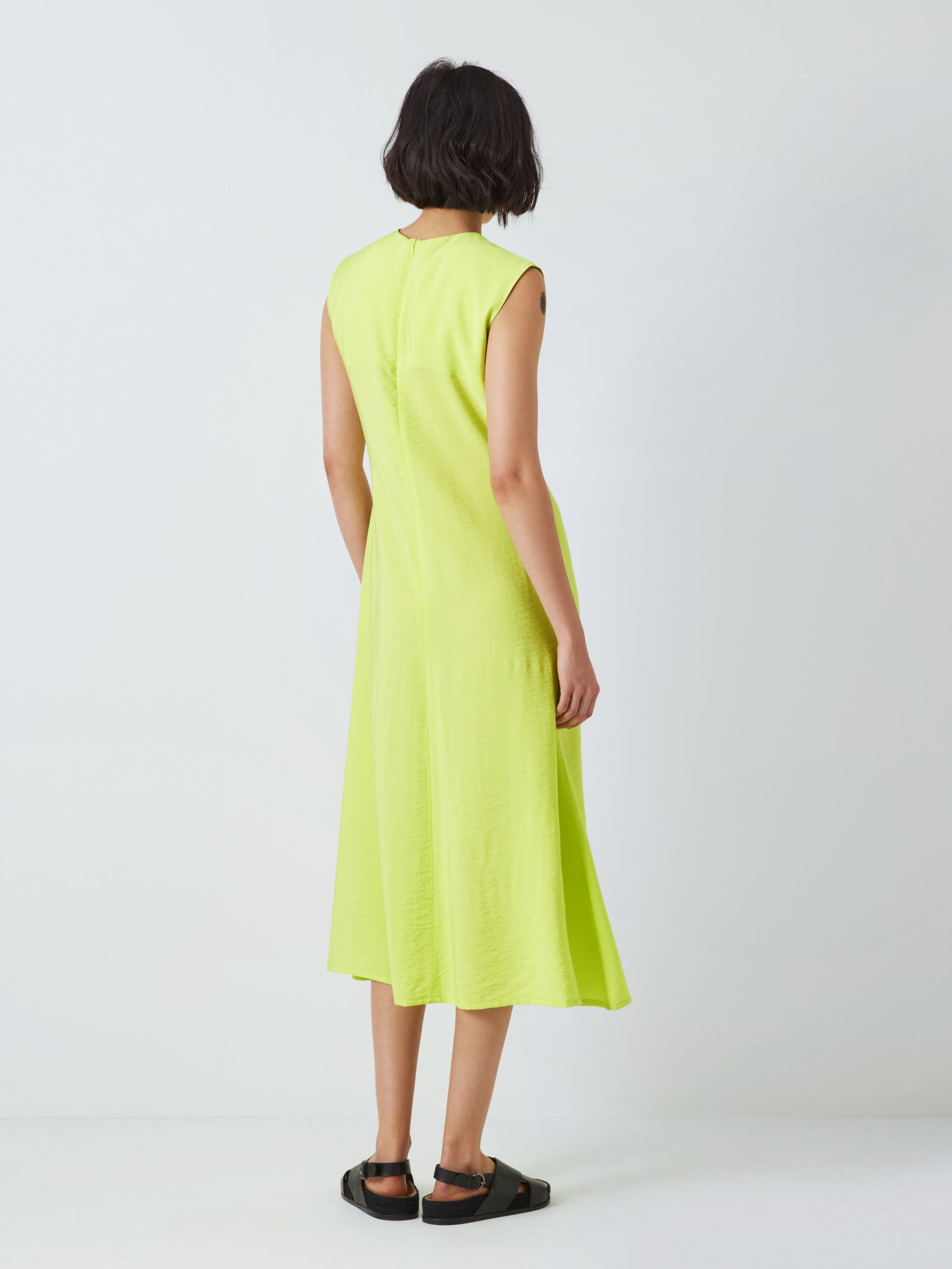 John Lewis Sleeveless Dress, Lime Green at John Lewis & Partners