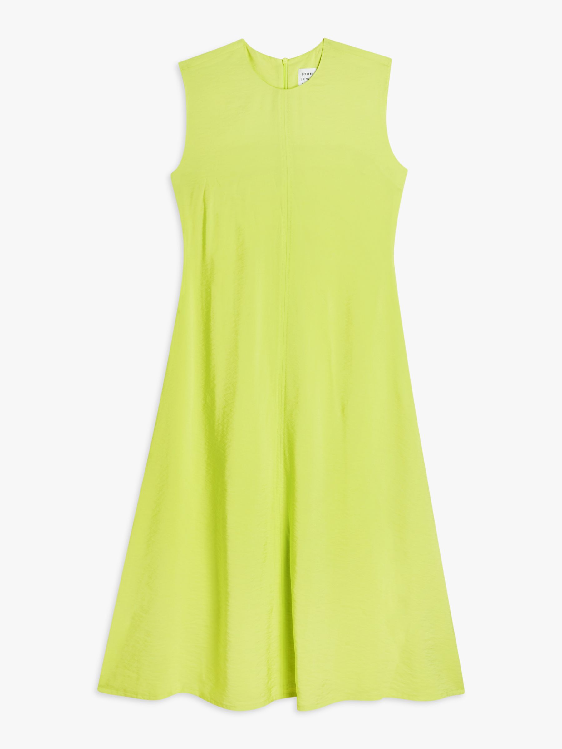 John Lewis Sleeveless Dress, Lime Green at John Lewis & Partners