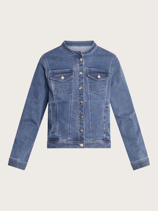 Jeans jacket hot sale without collar