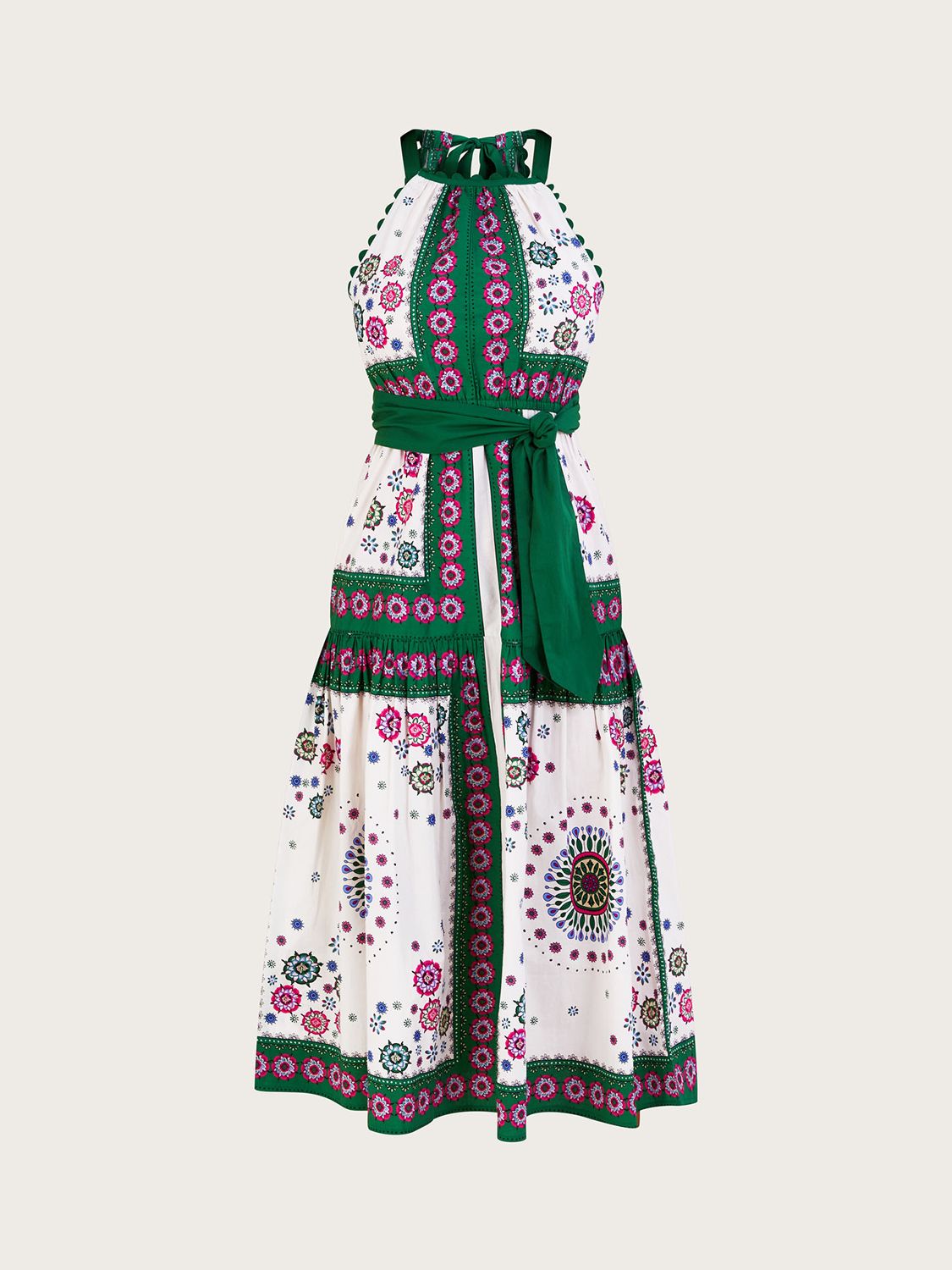 OAKITA women's dresses Scarf Print Halter Neck Dress