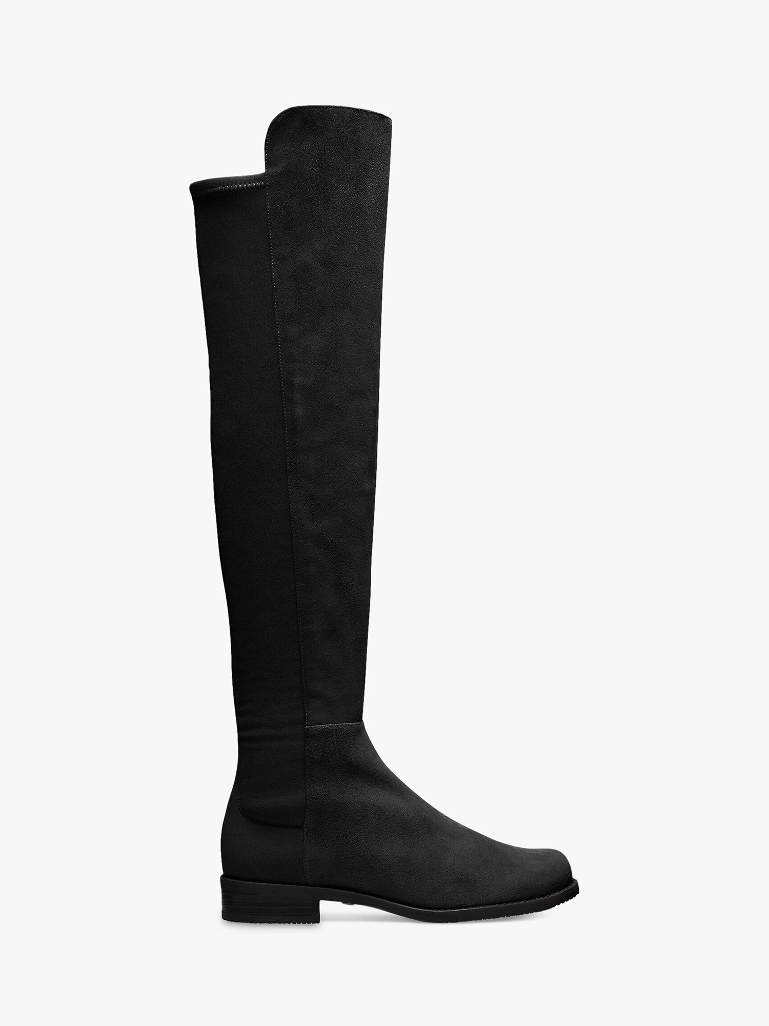Stuart Weitzman 5050 Suede Long Knee Boots, Black at John Lewis & Partners