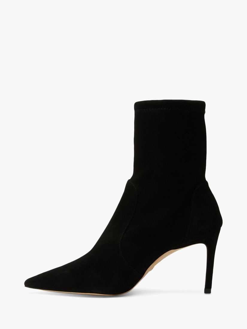 Stuart Weitzman Stuart 85 Stretch Leather Pointed Toe Ankle Boots ...