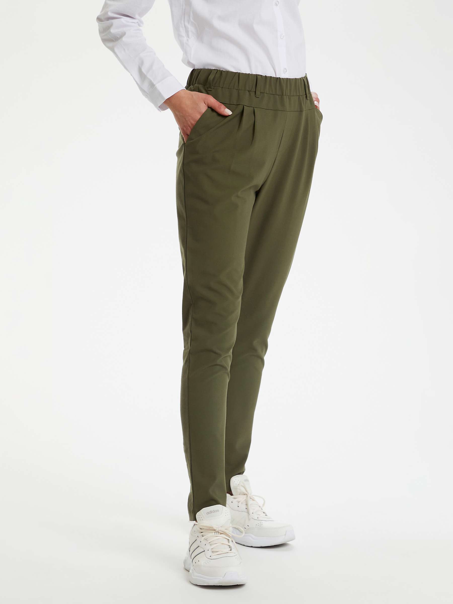 Buy KAFFE Nanci Jillian Trousers, Grape Leaf Online at johnlewis.com