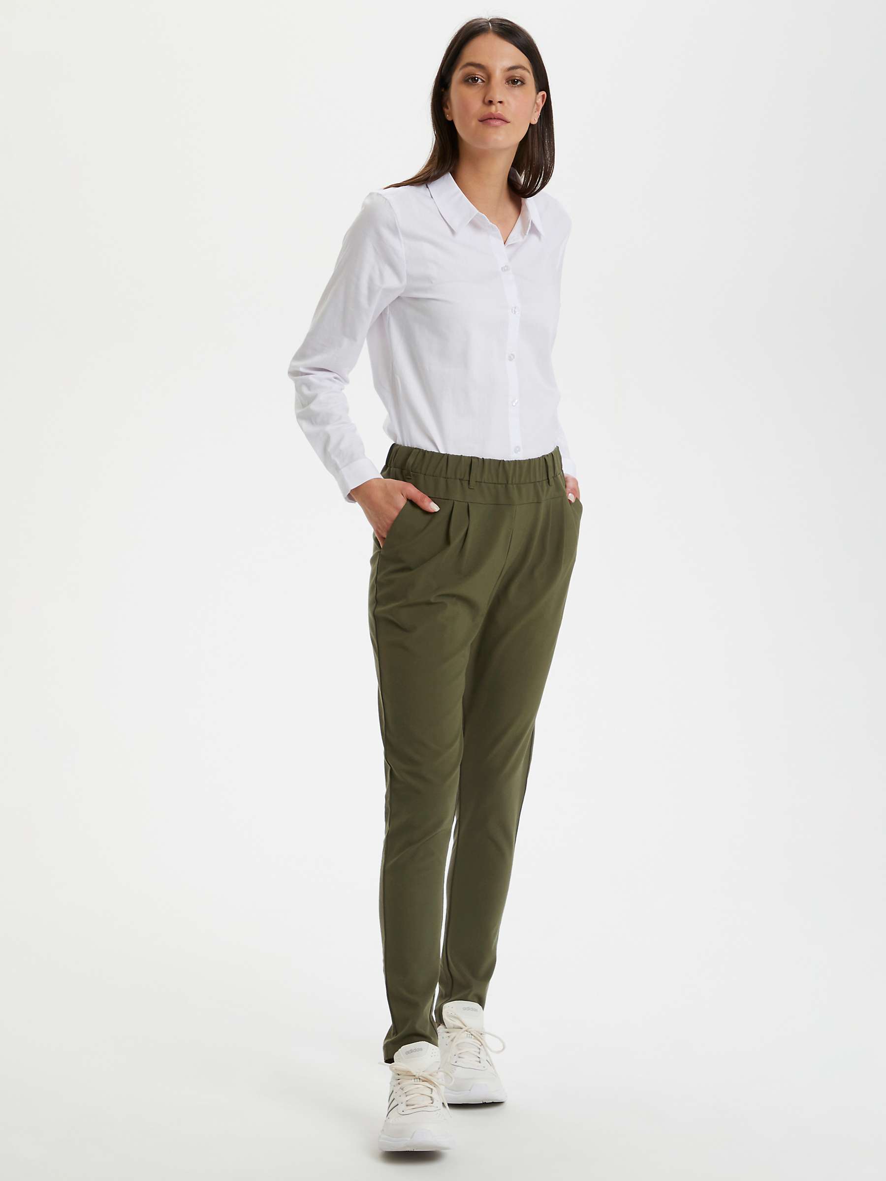 Buy KAFFE Nanci Jillian Trousers, Grape Leaf Online at johnlewis.com