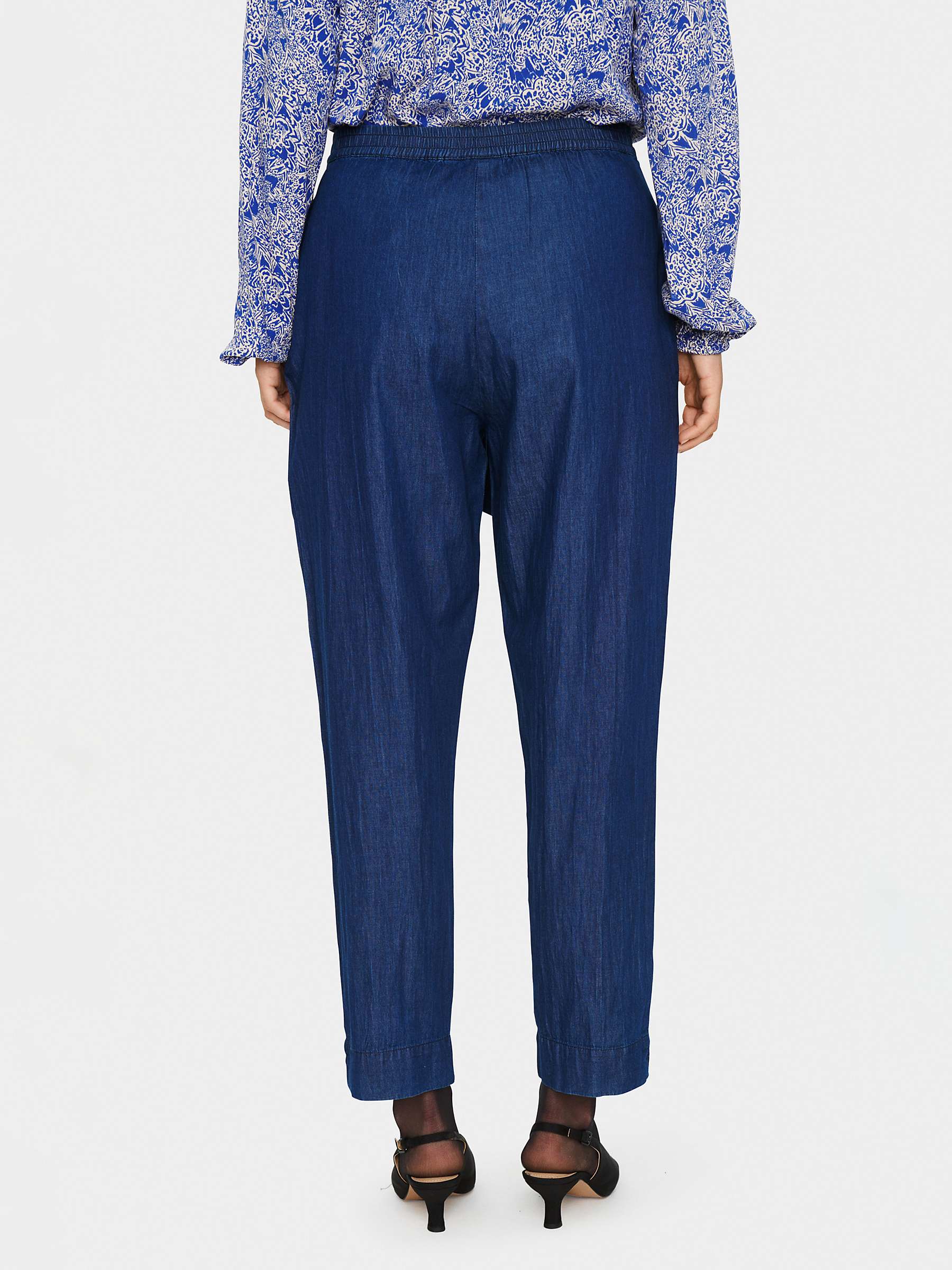 Buy Saint Tropez Shea Denim Trousers, Night Sky Online at johnlewis.com