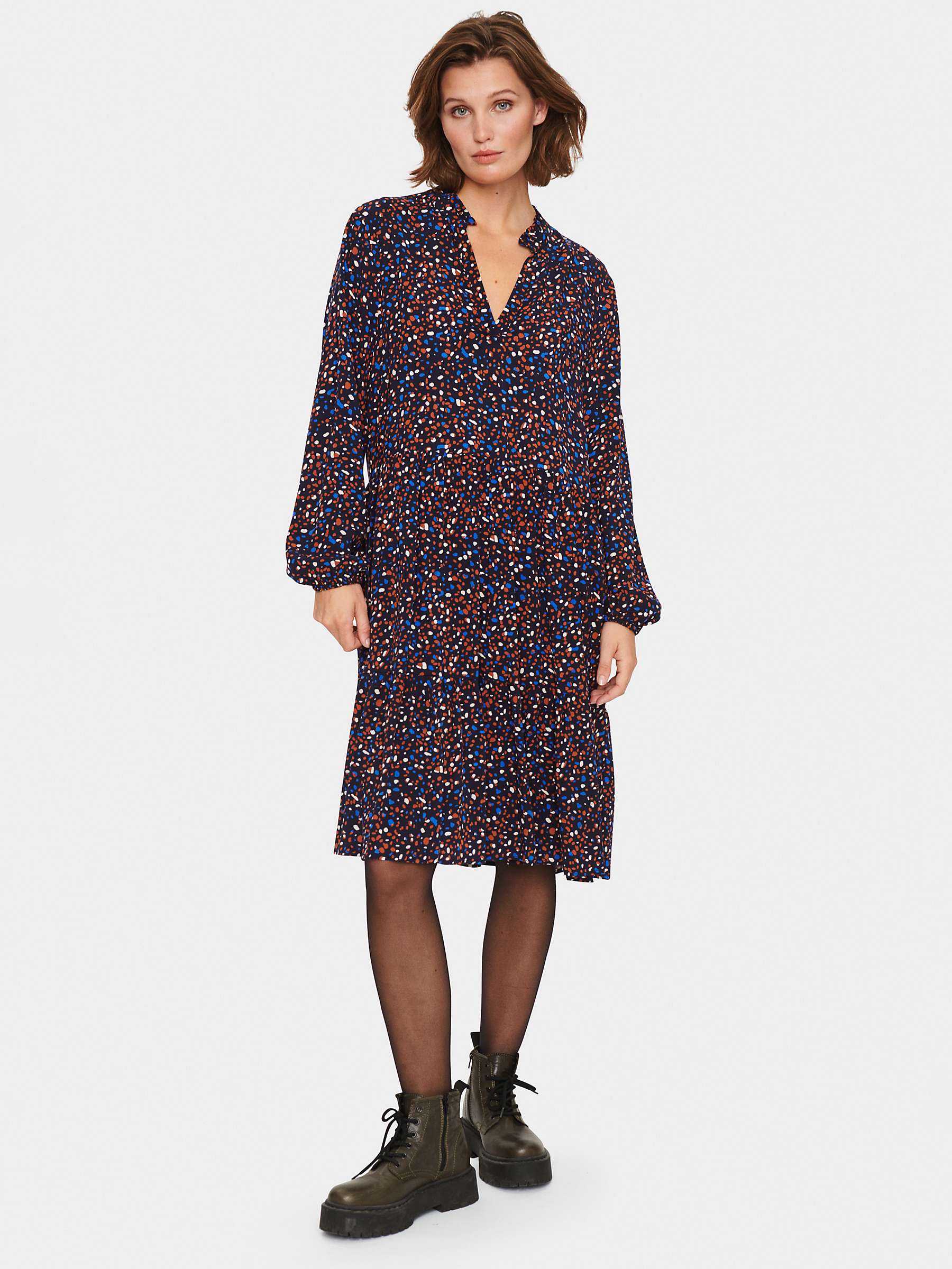 Buy Saint Tropez Eda Long Sleeve Midi Dress Online at johnlewis.com